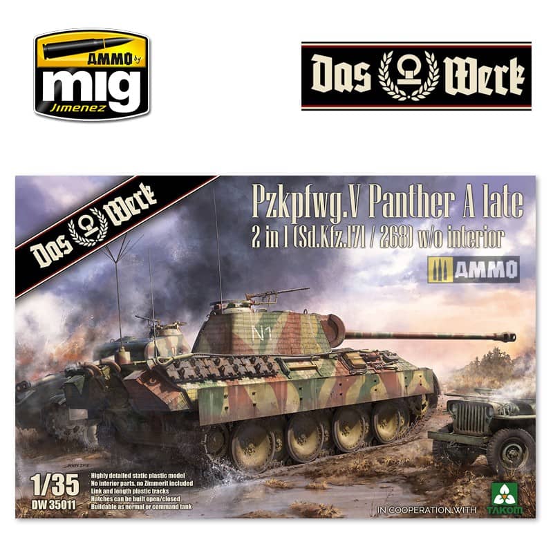 1 35 Pzkpfwg V Panther A Late 2 In 1 Sd Kfz 171 268 Referencia